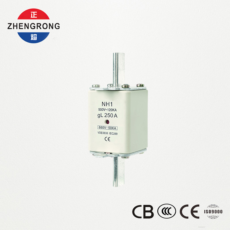 CE ir IEC sertifikuota saugiklio jungtis NH1 500V 250A didelė pertraukimo talpa