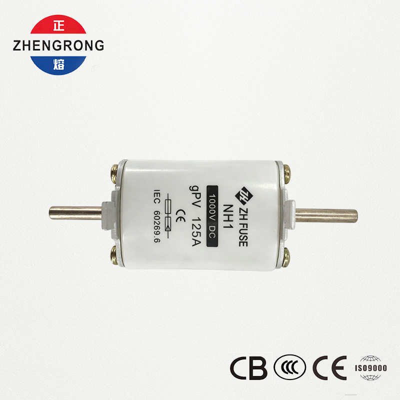 PV nuolatinės srovės saugiklis NH1 125A 1000V | CE ir IEC 60269.6 Patvirtintas saulės masyvams