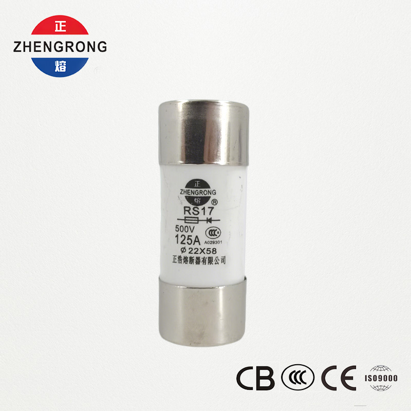 RS17 125A 500V cilindrinis greito veikimo saugiklis | 22*58mm | CCC sertifikuota