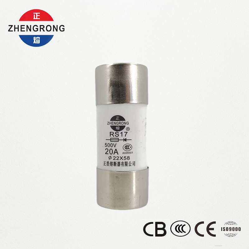 RS17 20A 500V cilindrinis greito veikimo saugiklis | 22*58mm | CCC sertifikuota