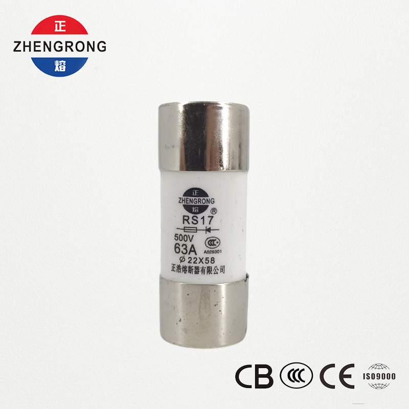 RS17 63A 500V cilindrinis greito veikimo saugiklis | 22*58mm | CCC sertifikuota