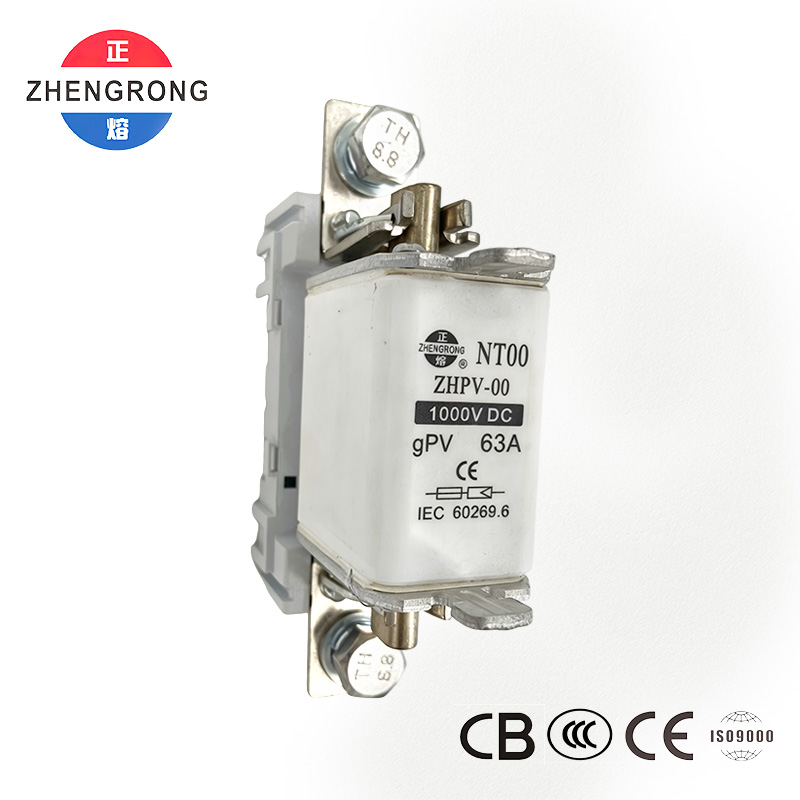 ZHPV-00 63A 1000V DC fotovoltinis apsauginis saugiklis – CE sertifikatas