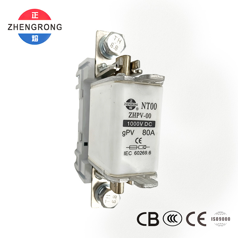 ZHPV-00 80A 1000V DC fotovoltinis apsauginis saugiklis – CE sertifikatas